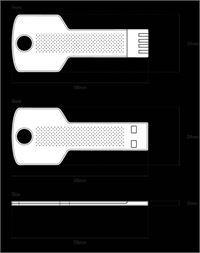 CHIAVETTA USB FLASHKEY SQUARE